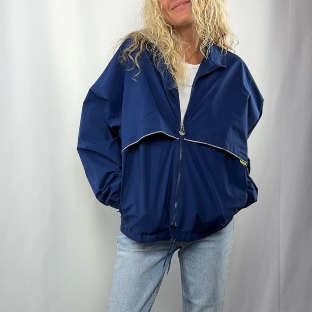 Y2K‎ Vintage Asics Oversized Zip Up Jacket in Blue Size Small